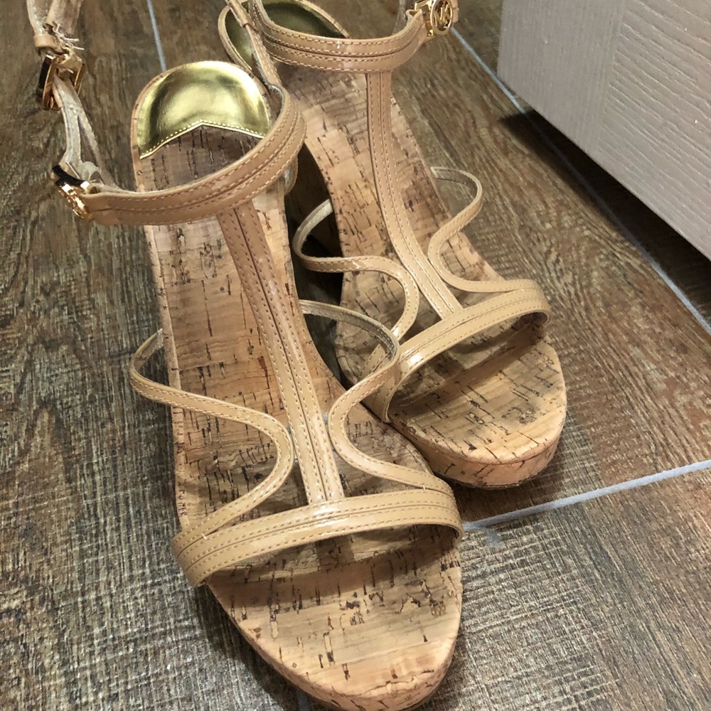 Michal Kors Nude Wedge Sandal